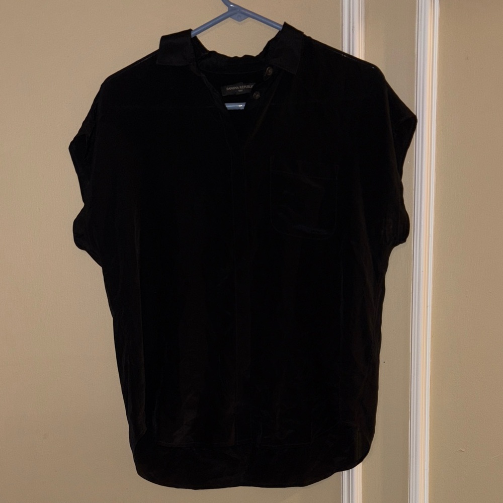 Banana Republic Black Silk Blouse
